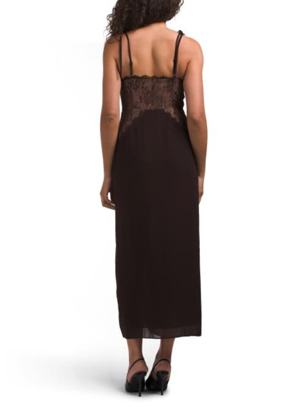 ENDLESS ROSE Lace See Through Midi Dress - Picture 2 of 5